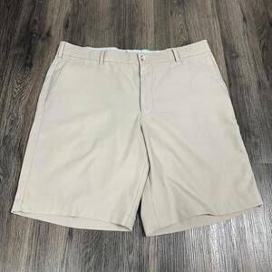 Peter Millar Salem Performance Shorts Mens 34 Khaki 9” Golf Stretch Old Memorial